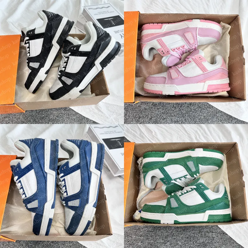 Zapatos de diseñador transpirable calzado clásico hombre zapatos casuales zapatos casuales amantes blancos entrenador de zapatil