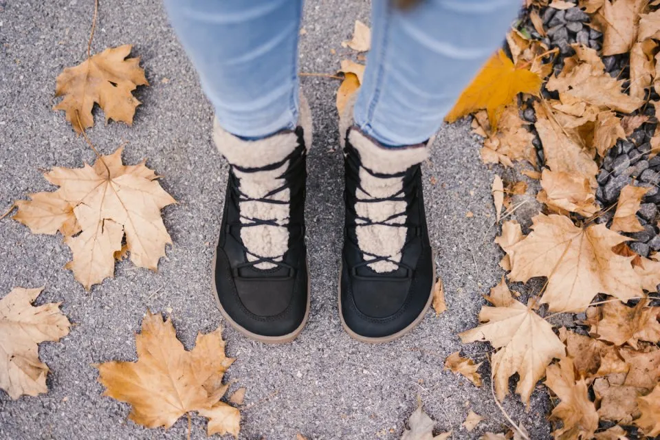 ZAPATOS DE INVIERNO BAREFOOT BE LENKA BLISS  BLACK