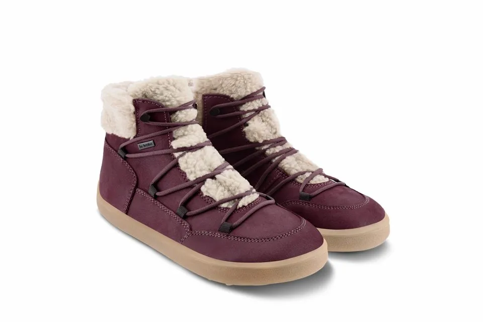 ZAPATOS DE INVIERNO BAREFOOT BE LENKA BLISS  BURGUNDY RED