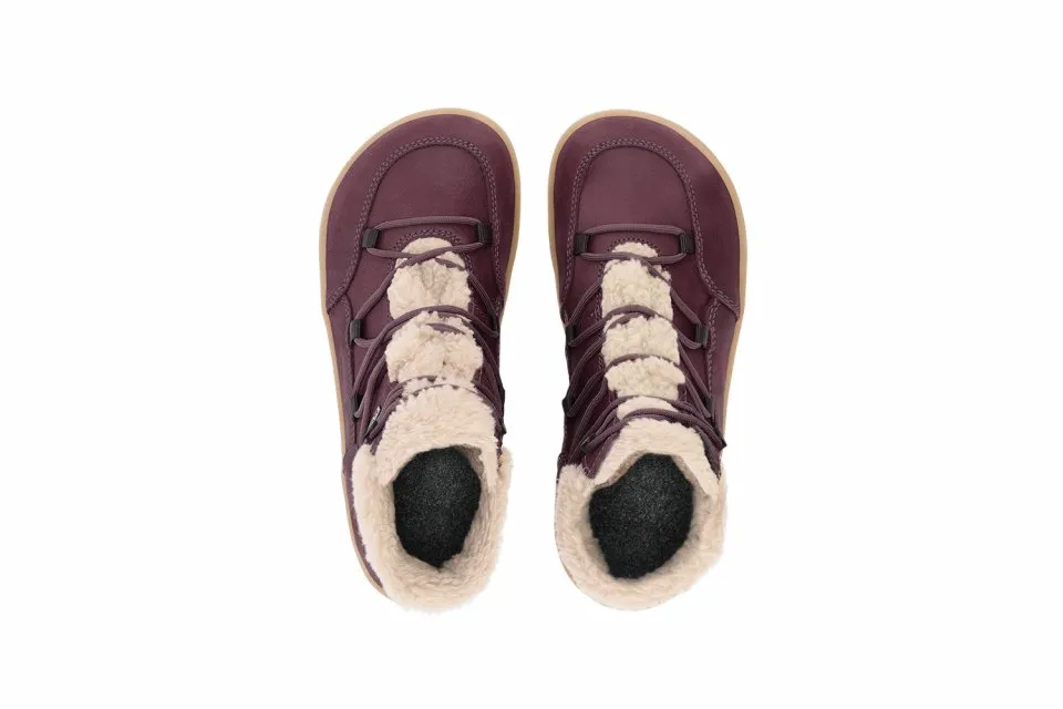 ZAPATOS DE INVIERNO BAREFOOT BE LENKA BLISS  BURGUNDY RED