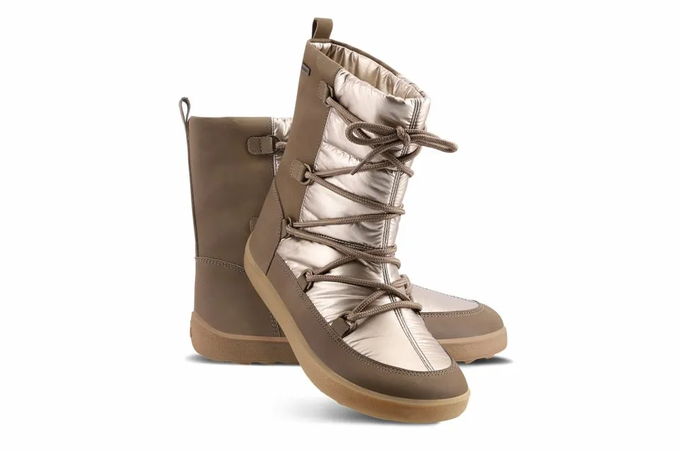 ZAPATOS DE INVIERNO BAREFOOT BE LENKA SNOWFOX WOMAN  CHAMPAGNE & BROWN