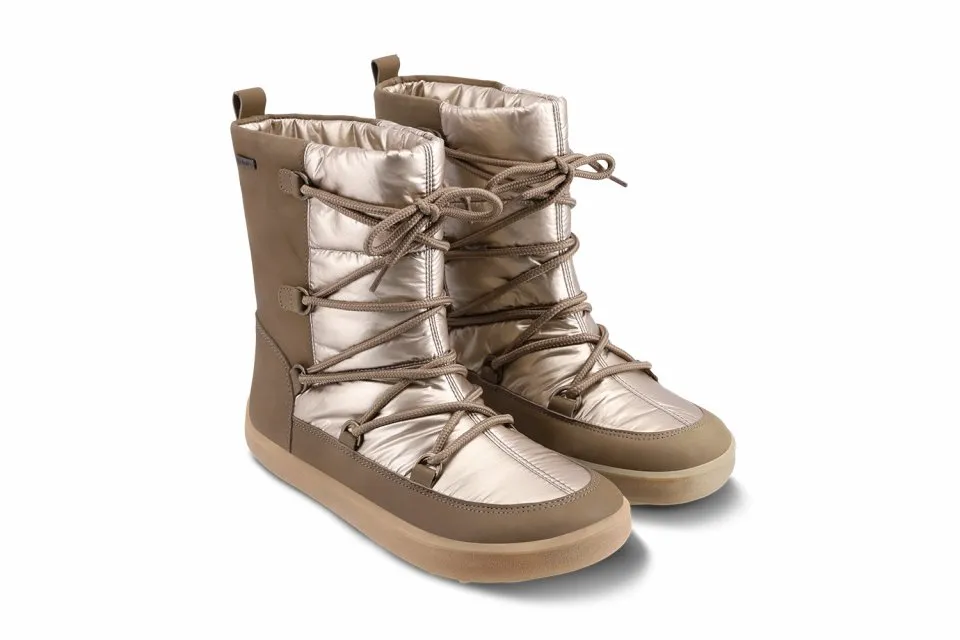 ZAPATOS DE INVIERNO BAREFOOT BE LENKA SNOWFOX WOMAN  CHAMPAGNE & BROWN