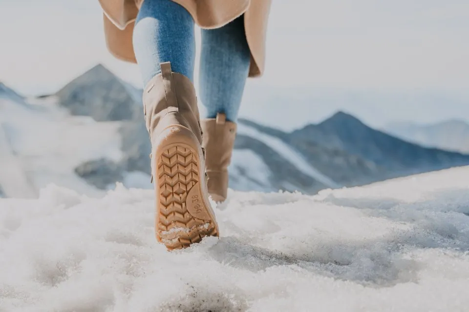 ZAPATOS DE INVIERNO BAREFOOT BE LENKA SNOWFOX WOMAN  CHAMPAGNE & BROWN