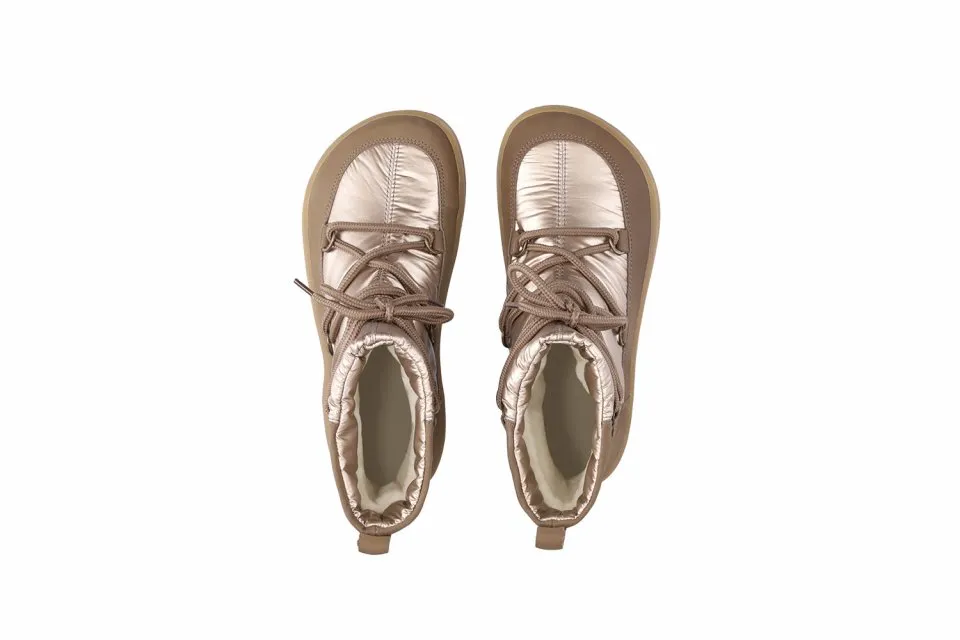 ZAPATOS DE INVIERNO BAREFOOT BE LENKA SNOWFOX WOMAN  CHAMPAGNE & BROWN