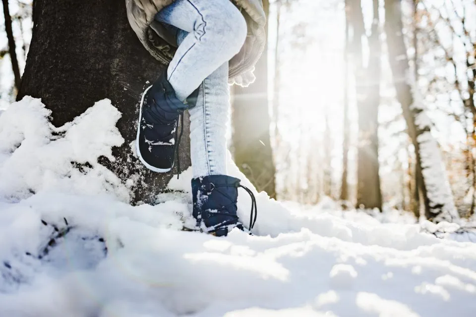 ZAPATOS DE INVIERNO PARA NIñO BAREFOOT  BE LENKA SNOWFOX KIDS 2.0  DARK & LIGHT BLUE