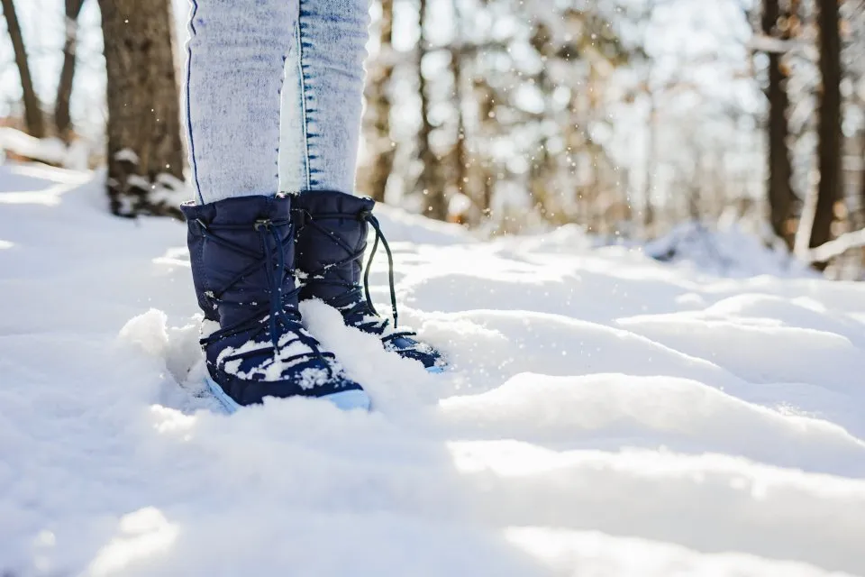 ZAPATOS DE INVIERNO PARA NIñO BAREFOOT  BE LENKA SNOWFOX KIDS 2.0  DARK & LIGHT BLUE