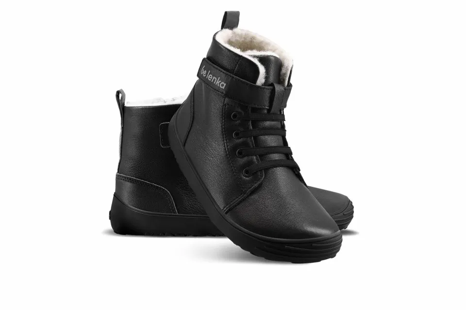 ZAPATOS DE INVIERNO PARA NIñO BAREFOOT BE LENKA WINTER KIDS  ALL BLACK