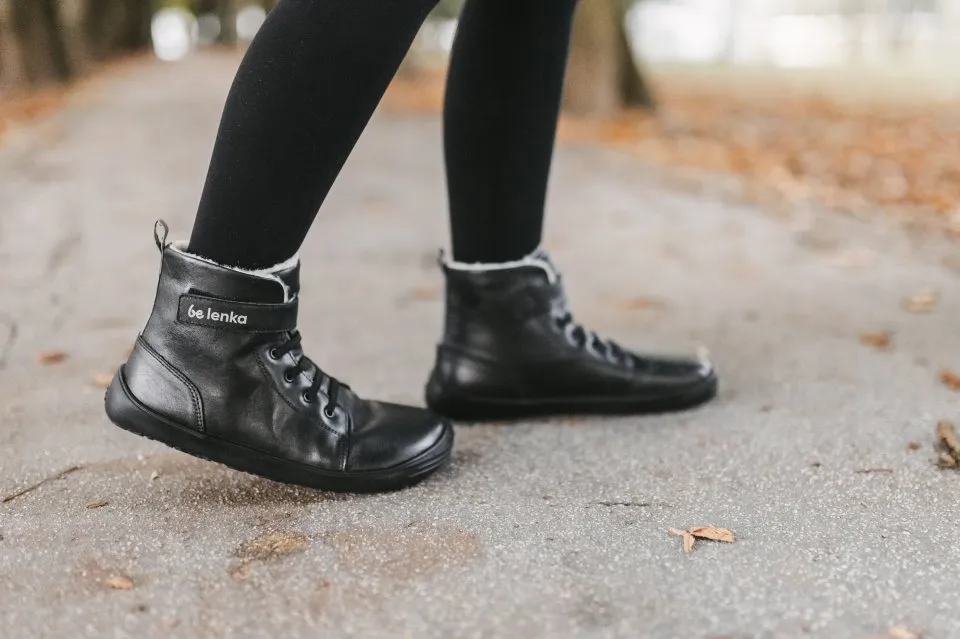 ZAPATOS DE INVIERNO PARA NIñO BAREFOOT BE LENKA WINTER KIDS  ALL BLACK