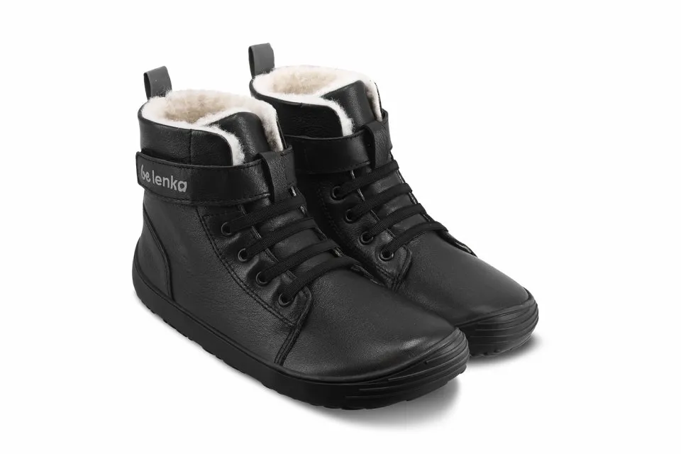ZAPATOS DE INVIERNO PARA NIñO BAREFOOT BE LENKA WINTER KIDS  ALL BLACK