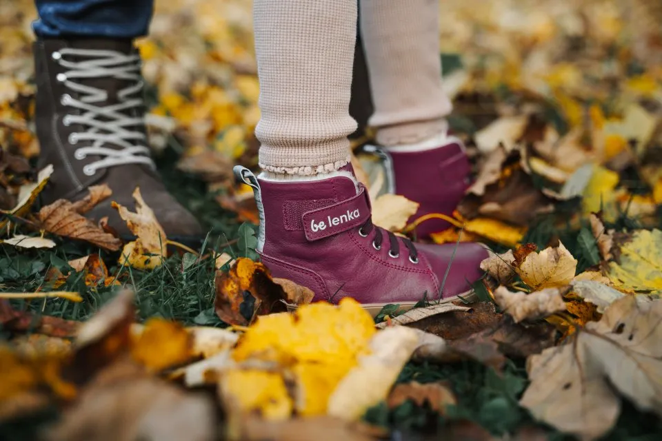 ZAPATOS DE INVIERNO PARA NIñO BAREFOOT BE LENKA WINTER KIDS  DARK CHERRY RED