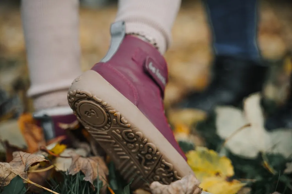 ZAPATOS DE INVIERNO PARA NIñO BAREFOOT BE LENKA WINTER KIDS  DARK CHERRY RED
