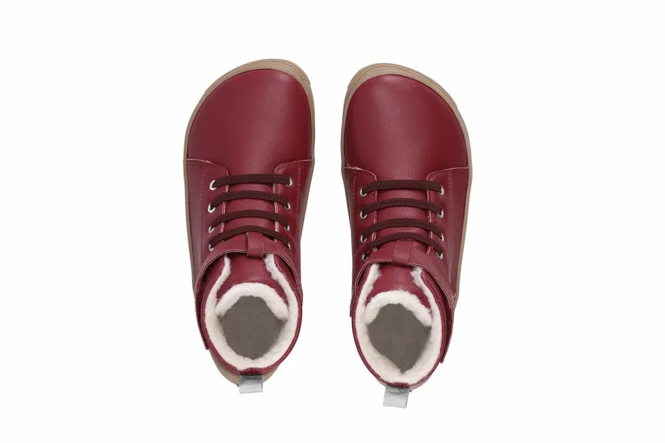 ZAPATOS DE INVIERNO PARA NIñO BAREFOOT BE LENKA WINTER KIDS  DARK CHERRY RED