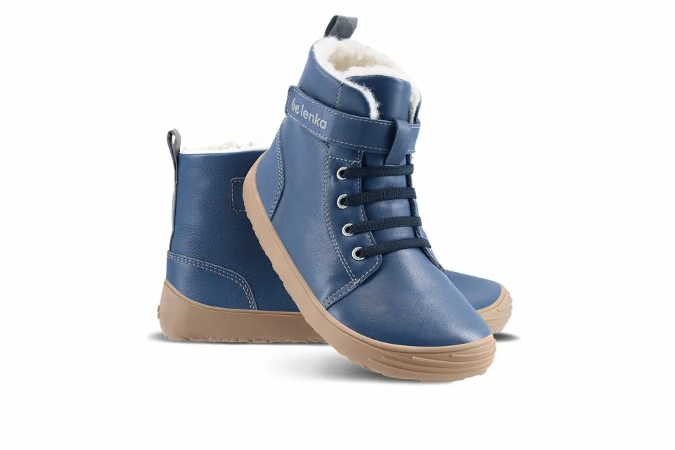 ZAPATOS DE INVIERNO PARA NIñO BAREFOOT BE LENKA WINTER KIDS  OCEAN BLUE