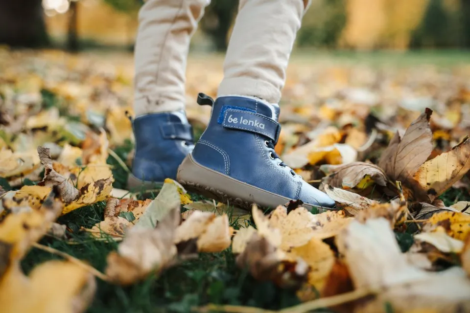 ZAPATOS DE INVIERNO PARA NIñO BAREFOOT BE LENKA WINTER KIDS  OCEAN BLUE