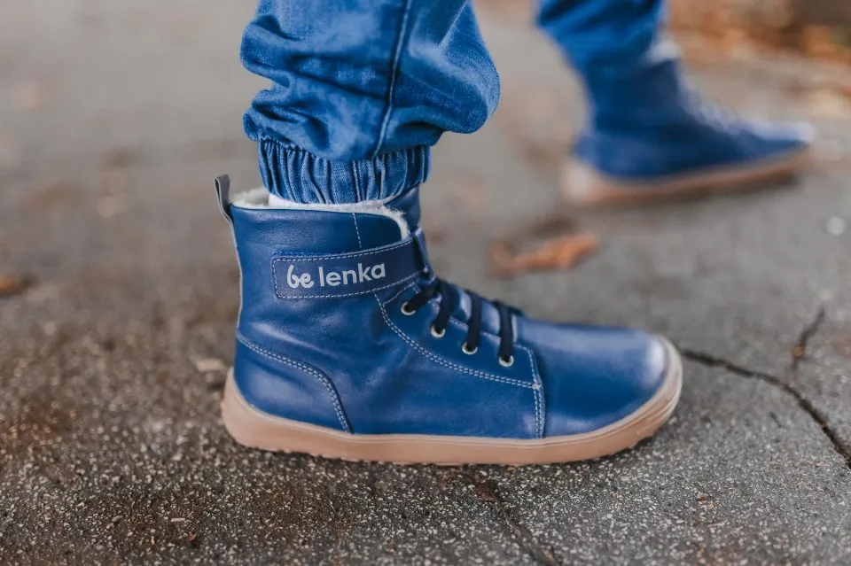 ZAPATOS DE INVIERNO PARA NIñO BAREFOOT BE LENKA WINTER KIDS  OCEAN BLUE