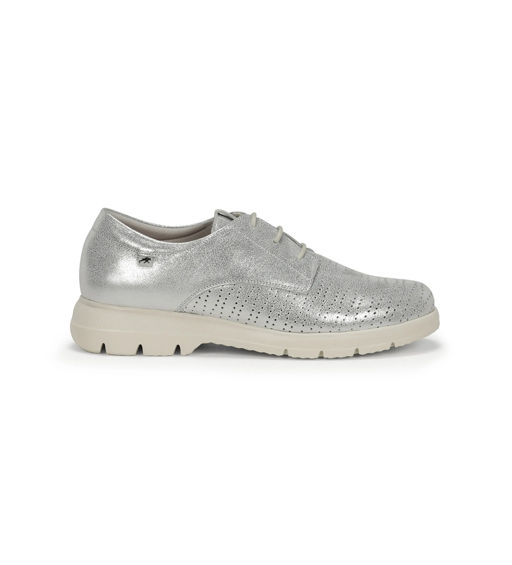 Zapatos de Piel Gladis F1689 plateado