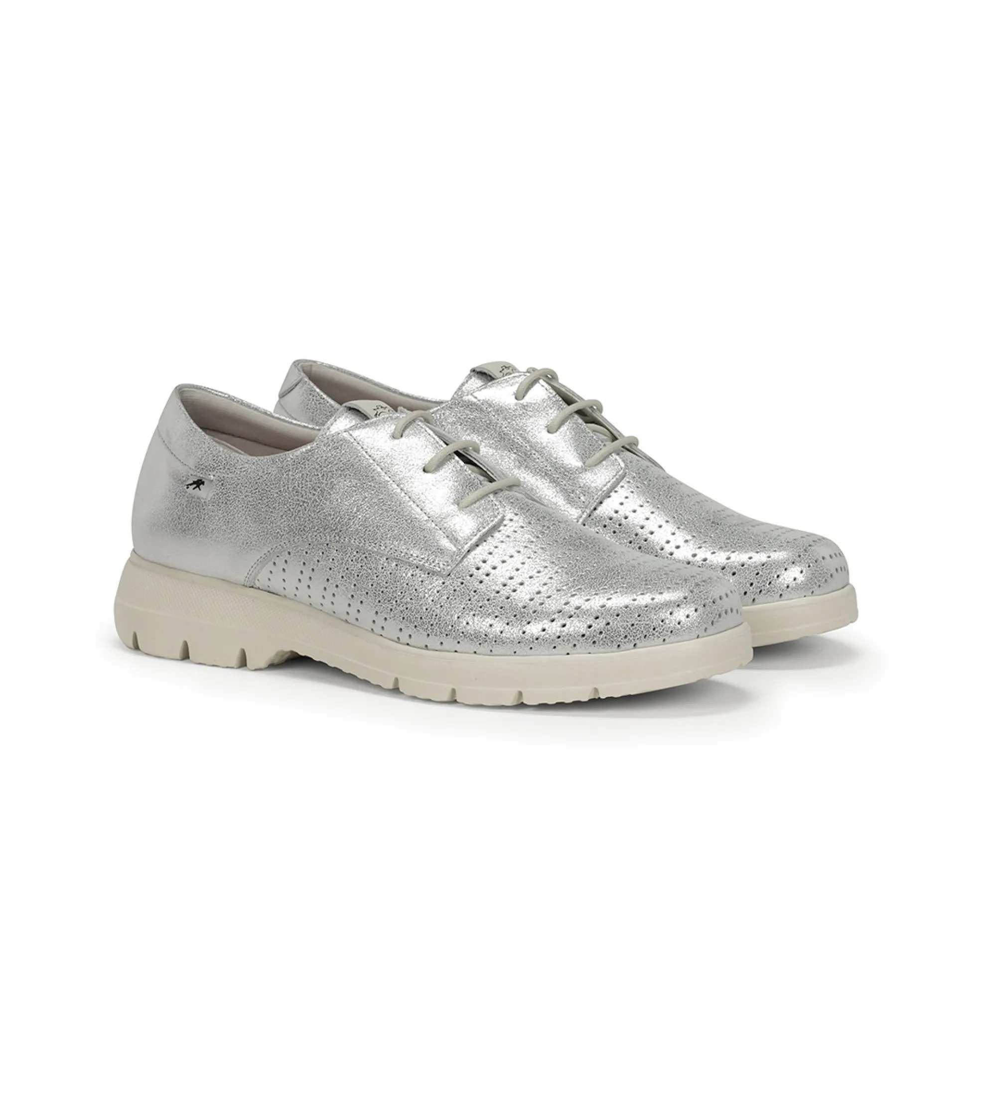 Zapatos de Piel Gladis F1689 plateado