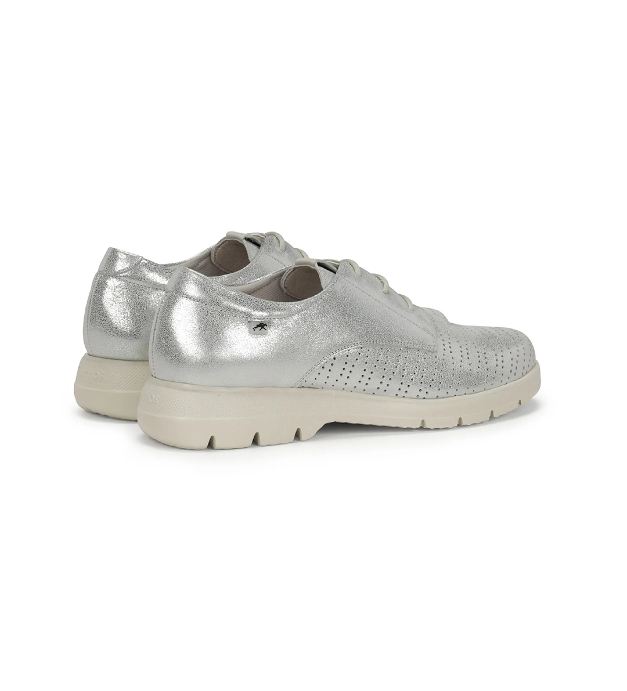 Zapatos de Piel Gladis F1689 plateado