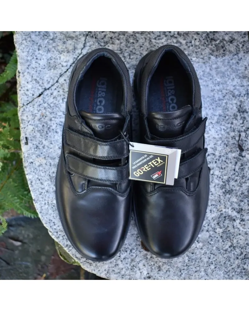 Zapatos de piel velcro GORETEX 8120800 IGI&CO