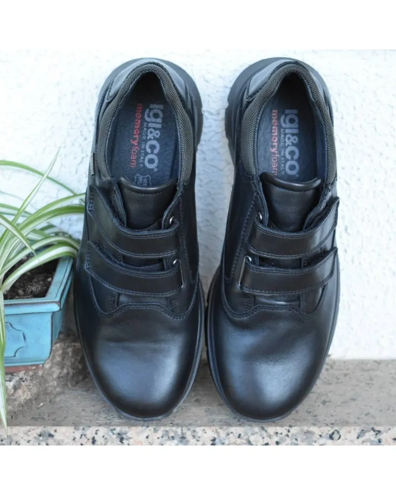 Zapatos de piel velcro GORETEX 8120800 IGI&CO