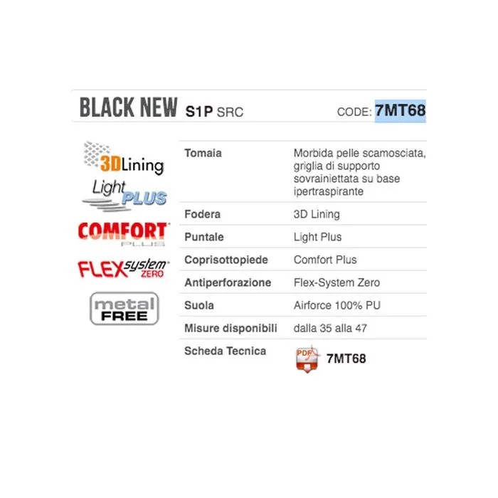Zapatos de trabajo Aimont Black New S1P SRC