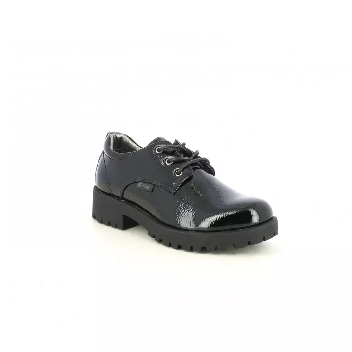 ZAPATOS KTINNI NEGROS DE CHAROL CON CORDONES