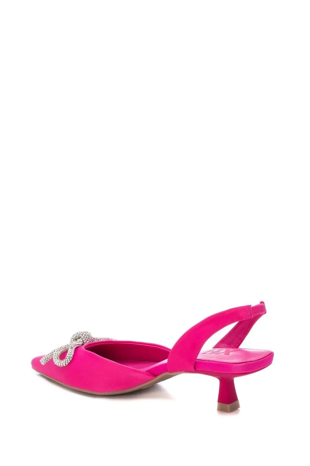 Zapatos lazo con tacón fucsia