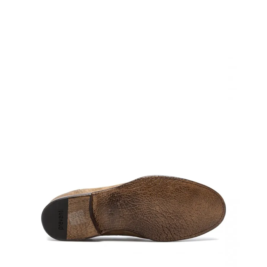 Zapatos Mocasines Hombres PREVENTI Dublino Black Sabbia Gamuza Beige