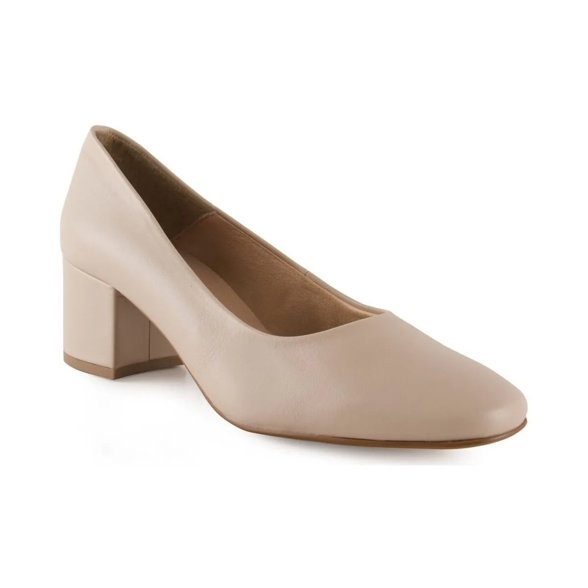 Zapatos Salones beige de piel by