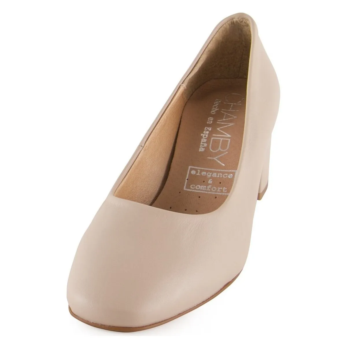 Zapatos Salones beige de piel by