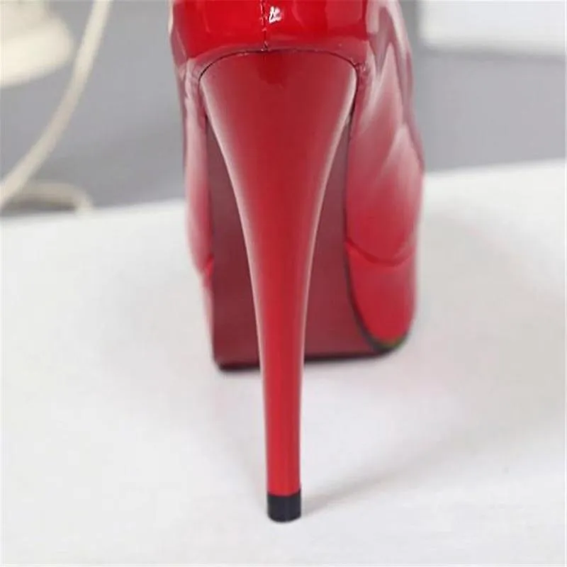 Zapatos sexys de tacón alto, plataforma impermeable